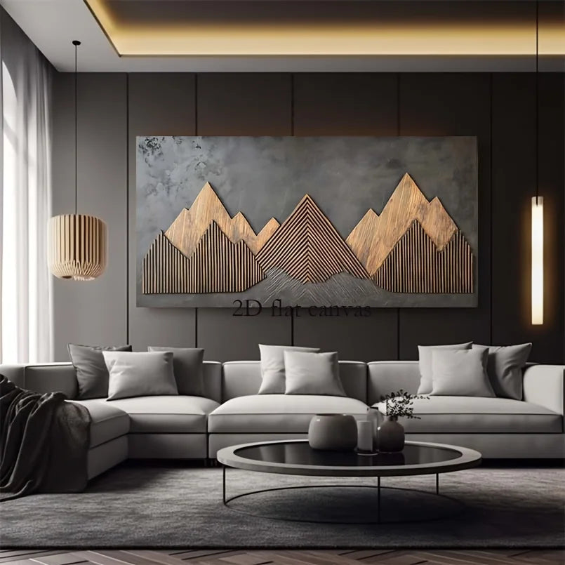 Nordische Wandkunst: Abstrakte Berge