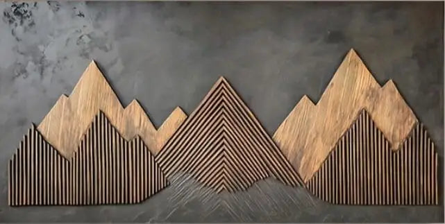 Nordische Wandkunst: Abstrakte Berge