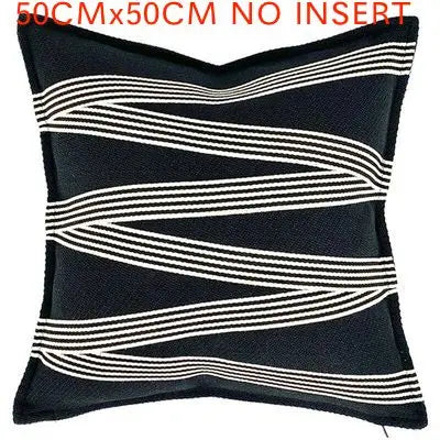 Luxuriöser Kissenbezug (Dicke Textur) mit geometrischer Stickerei - Apoletta