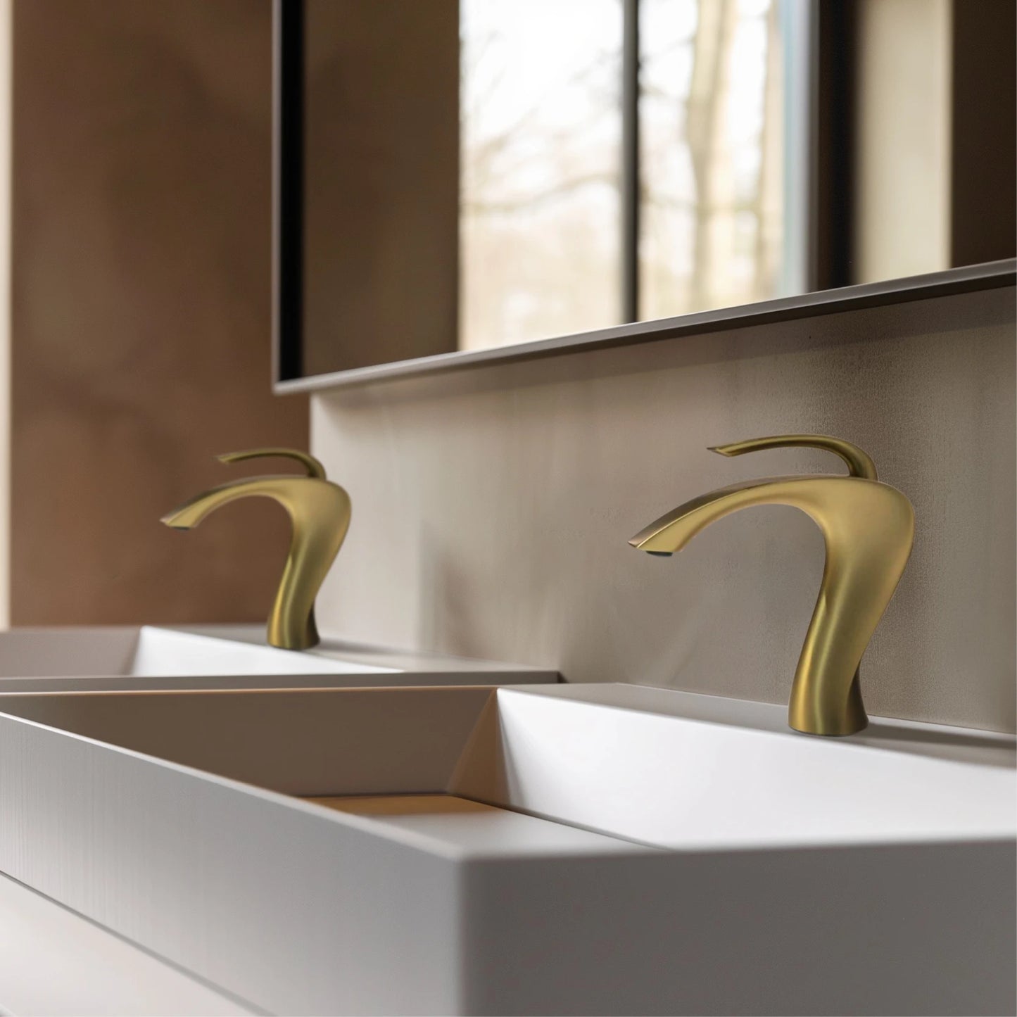 Luxus Waschtischarmatur in Gun-Grey - Apoletta