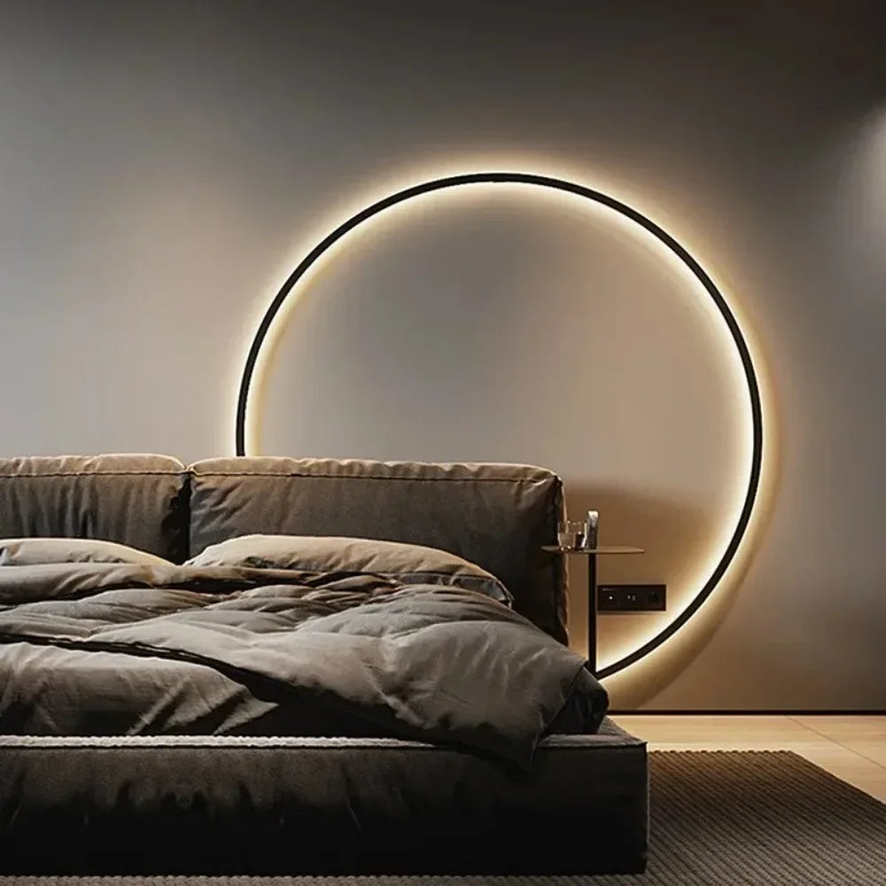 Nordische LED-Wandleuchte, Schwarz