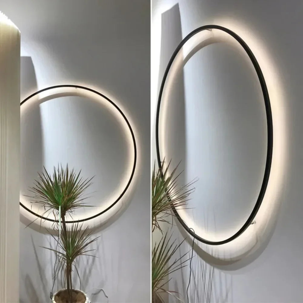 Nordische LED-Wandleuchte, Schwarz
