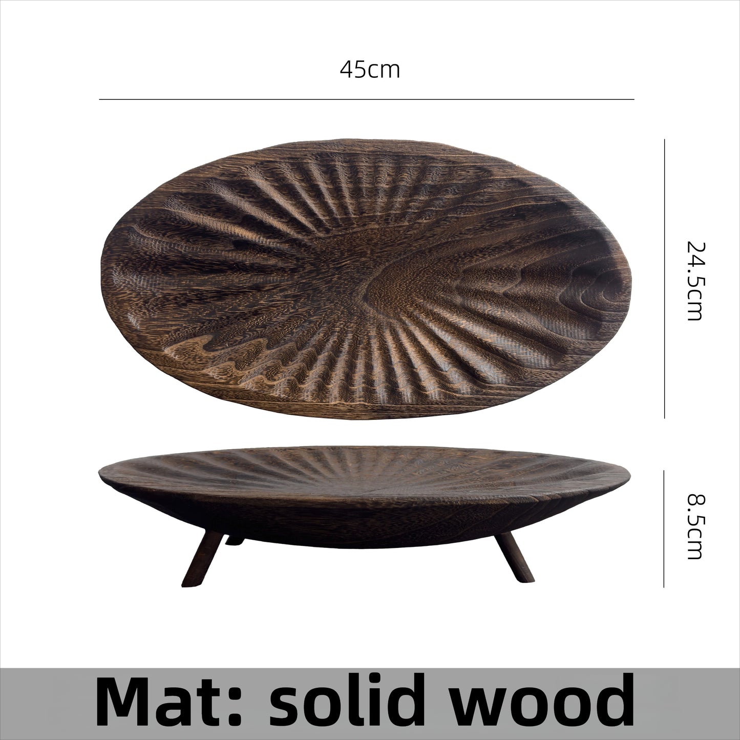 Retro Holztablett für Deko & Snacks - Apoletta