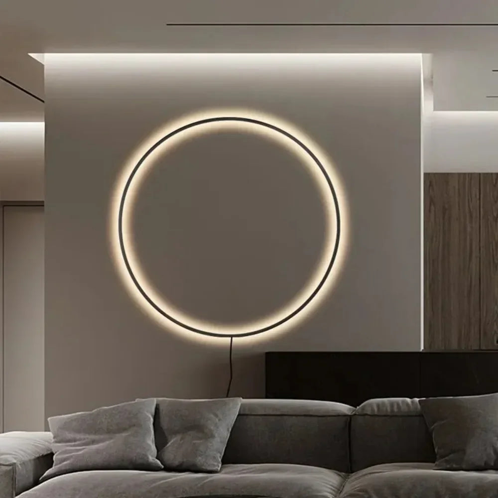 Nordische LED-Wandleuchte, Schwarz