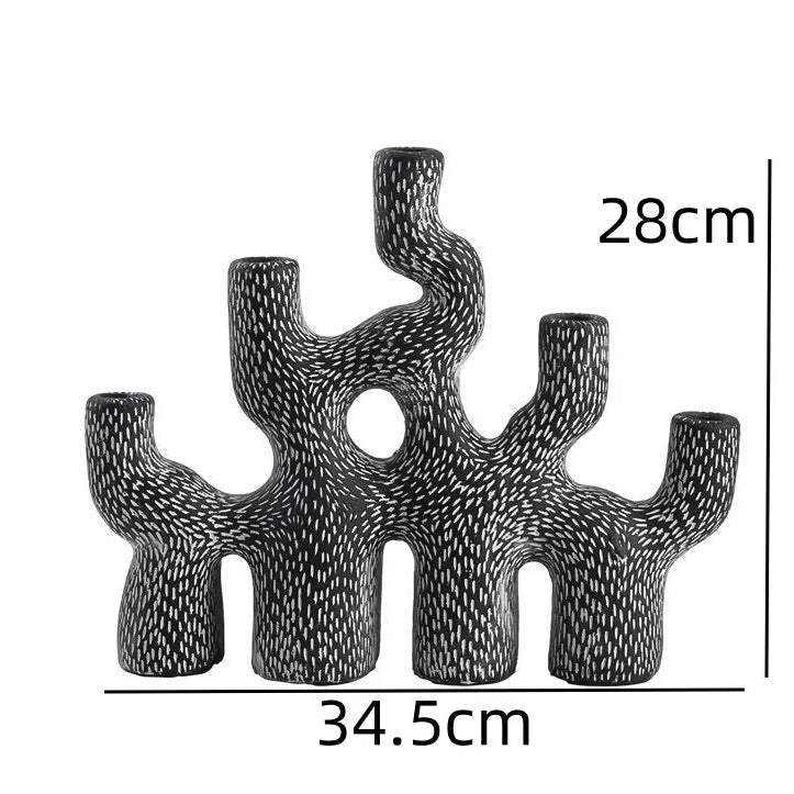 Abstrakter "Alien" Korallen-Kerzenständer – Kreatives Ornament - Apoletta