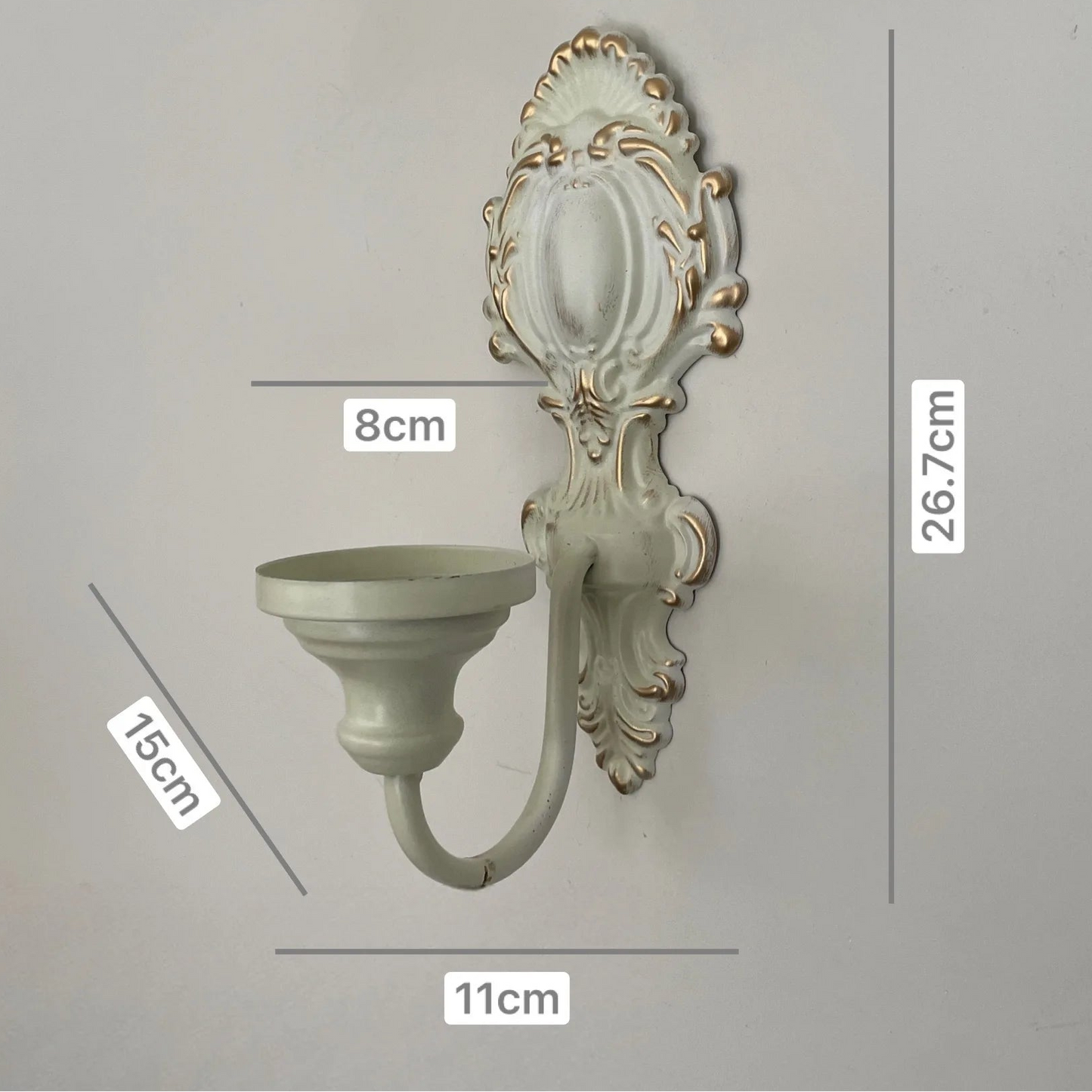 2er Set Nordische Wand-Kerzenhalter aus Gusseisen - Apoletta