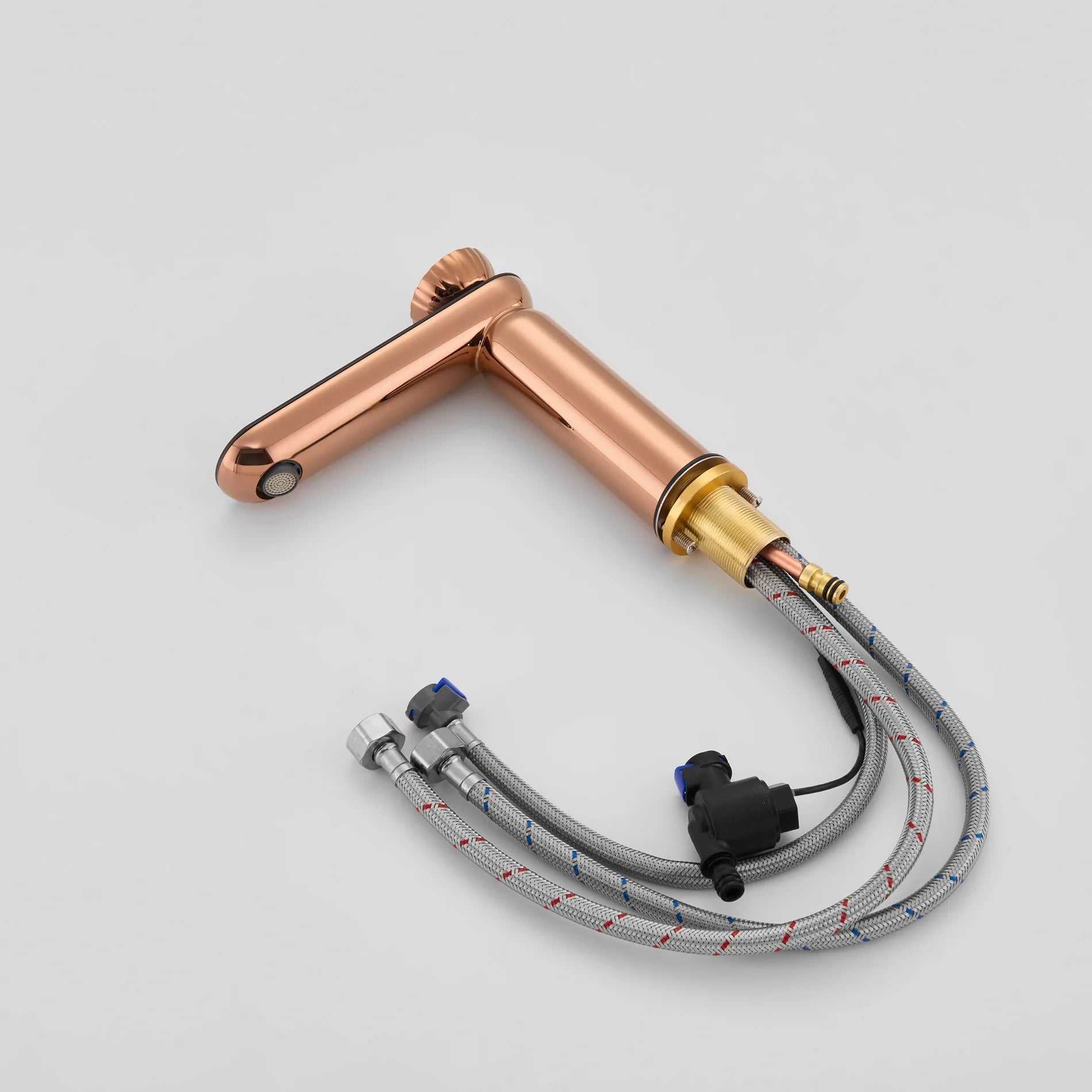 Roségoldene Armatur mit Digitalanzeige - Apoletta