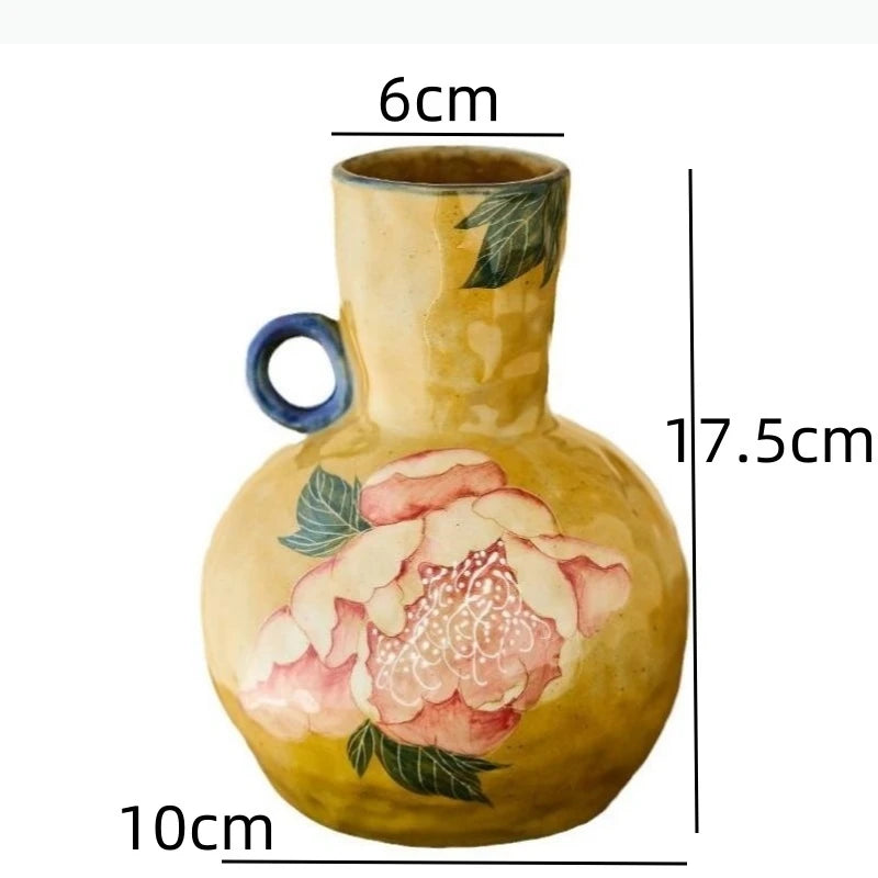 Künstlerische Keramikvase mit Einem Henkel (Einzelohr)