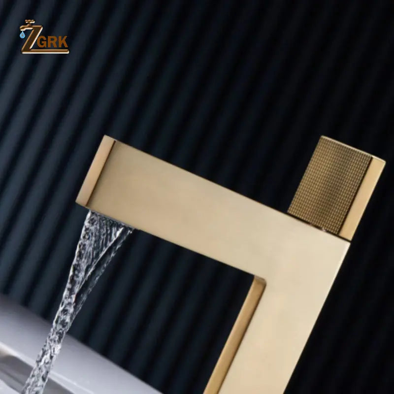 Waschtischarmatur in Grau, Chrom & Gold - Apoletta