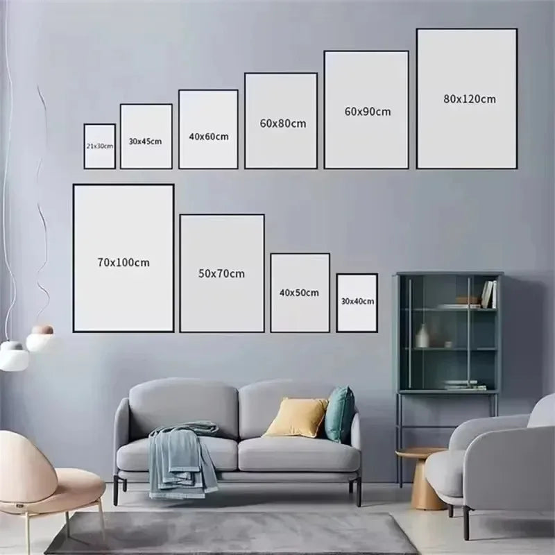 Minimalistische Linien-Kunst für die Wand