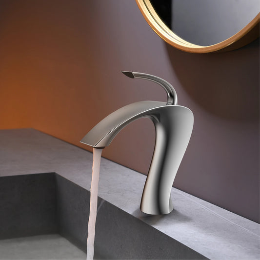 Luxus Waschtischarmatur in Gun-Grey - Apoletta