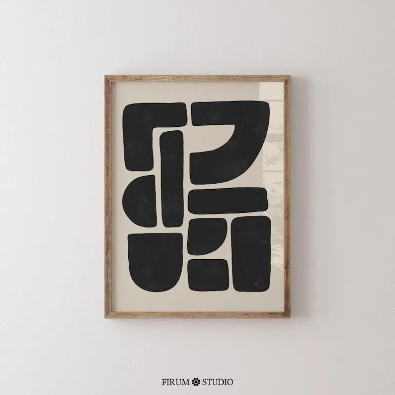 Minimalistische Linien-Kunst für die Wand