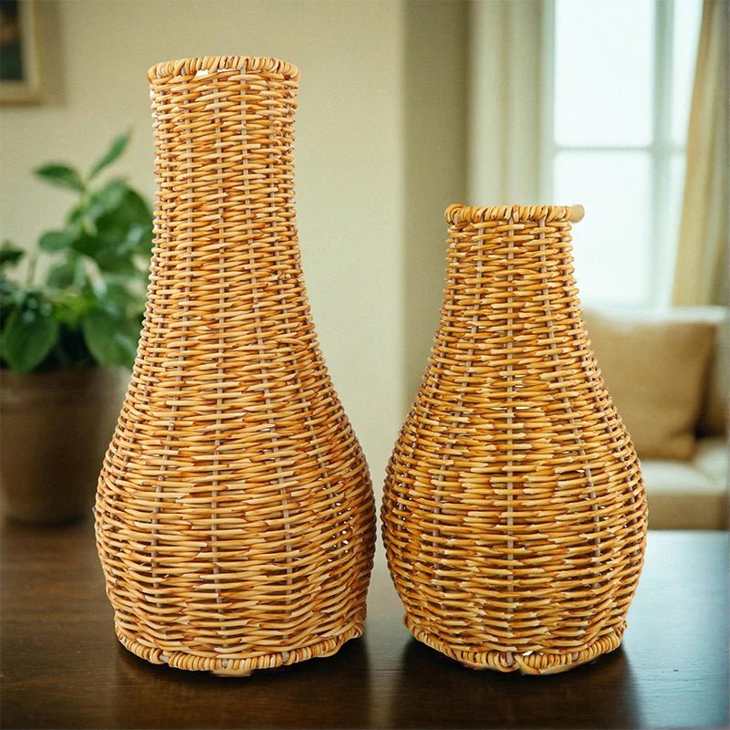 Handgewebter Rattan - Blumenkorb - ApolettaApoletta