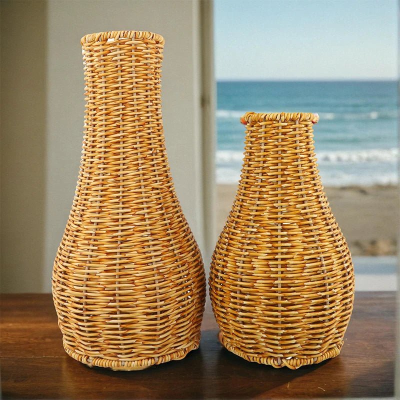 Handgewebter Rattan - Blumenkorb - ApolettaApoletta