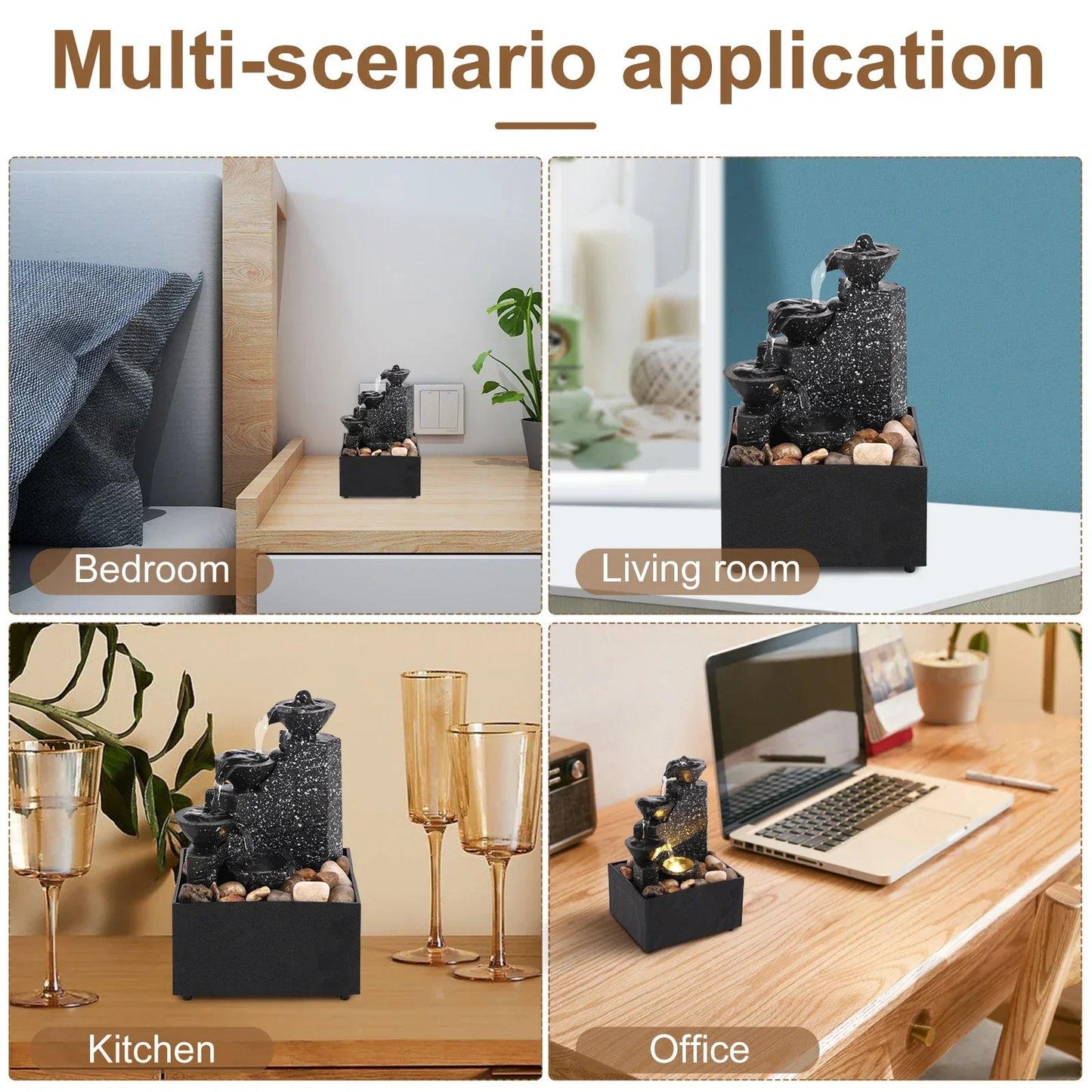 Desktop Wasserfall Dekoration: Kreative Fließende Wasser - Ornamente für Büro & Wohnzimmer - ApolettaApoletta