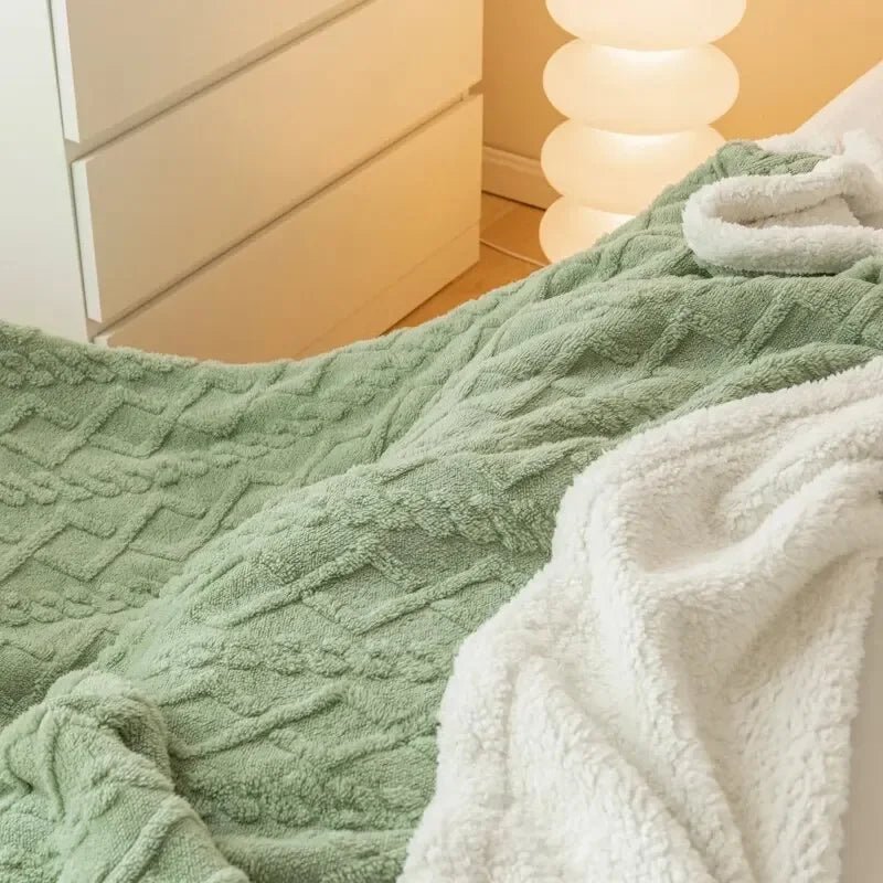Lammwolle - Decke: Verdickte, warme Freizeitdecke & Bürodecke - ApolettaApoletta