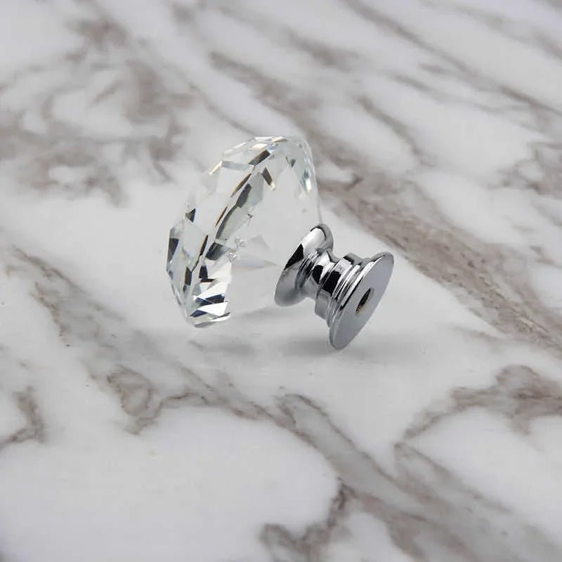 10er Set Kristall - Möbelknöpfe in Diamant - Form - ApolettaApoletta
