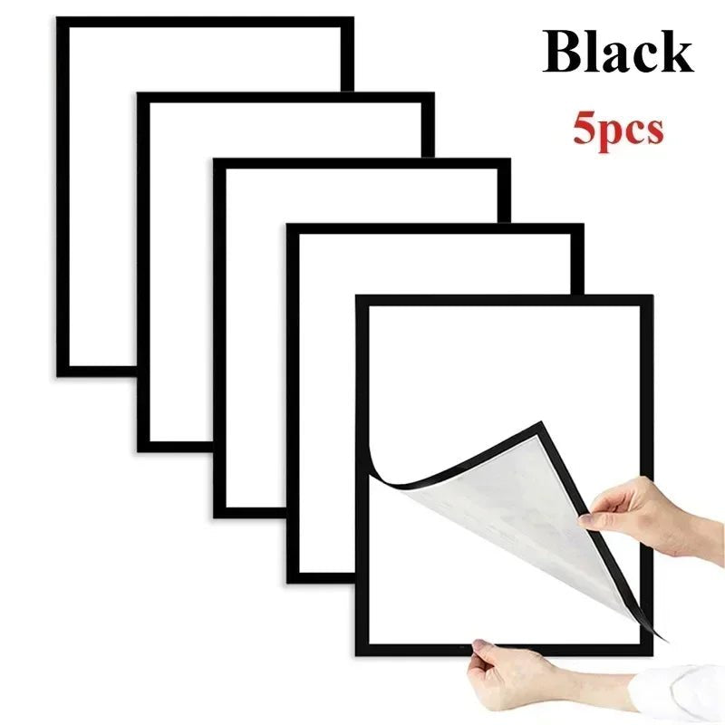 10er - Pack Magnetische A4 - Fotorahmen: Selbstklebender Displayrahmen ohne Bohren - ApolettaApoletta