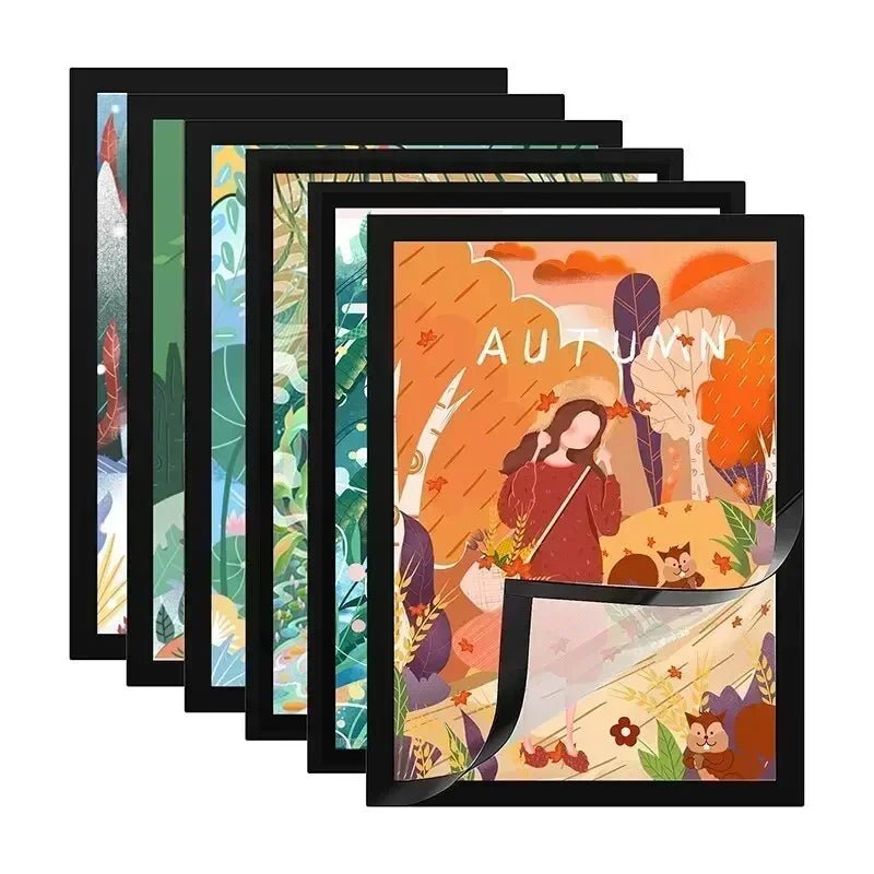 10er - Pack Magnetische A4 - Fotorahmen: Selbstklebender Displayrahmen ohne Bohren - ApolettaApoletta