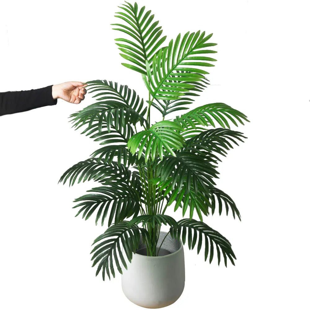 Große künstliche Palme (90 - 120 cm): Tropische Kunstpflanze für Haus & Garten - ApolettaApoletta