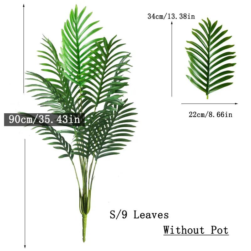 Große künstliche Palme (90 - 120 cm): Tropische Kunstpflanze für Haus & Garten - ApolettaApoletta