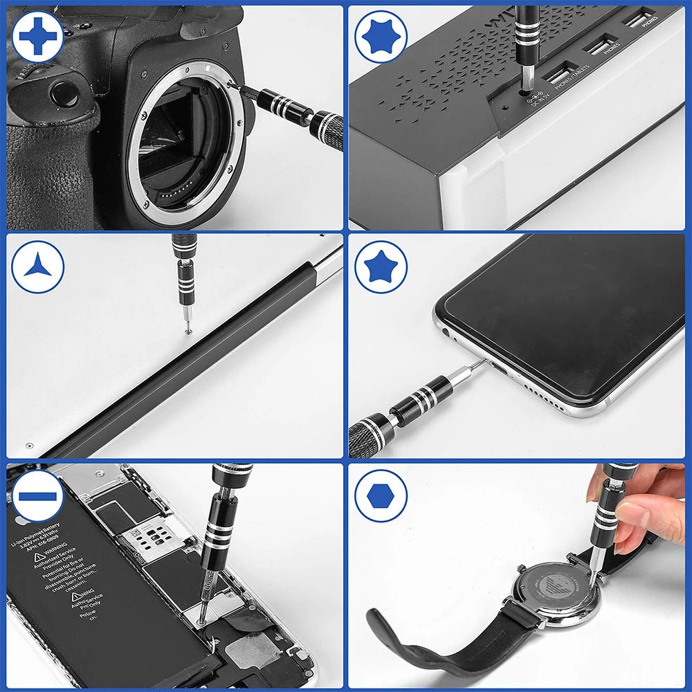 122 - teiliges magnetisches Schraubendreher - Set: Professionelles Werkzeug für präzise Reparaturen - ApolettaApoletta