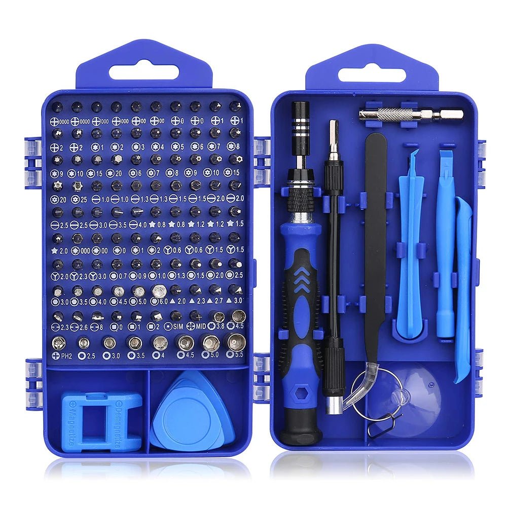 122 - teiliges magnetisches Schraubendreher - Set: Professionelles Werkzeug für präzise Reparaturen - ApolettaApoletta