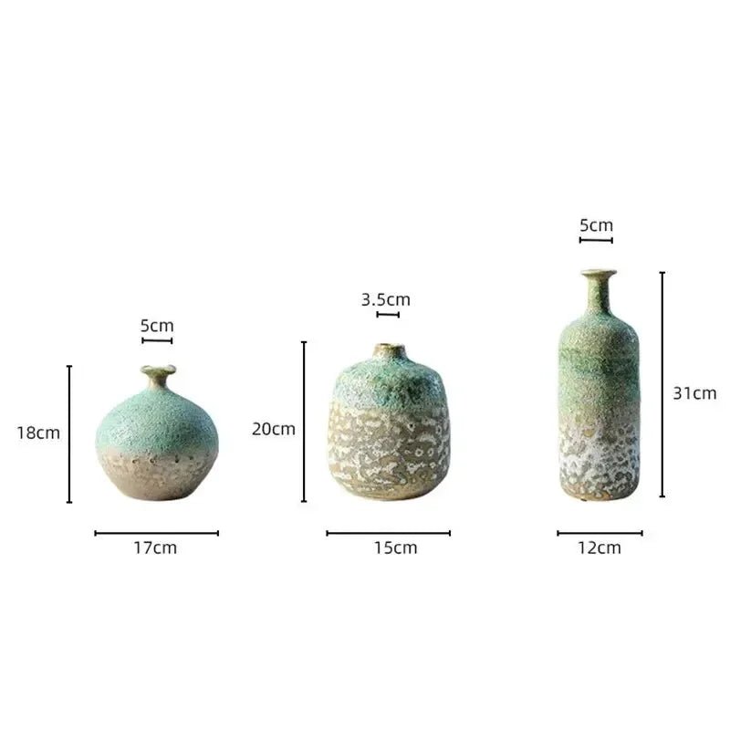Keramikvase mit Ofenglasur: Farbverlauf & Blaseneffekt für elegante Blumenarrangements - ApolettaApoletta