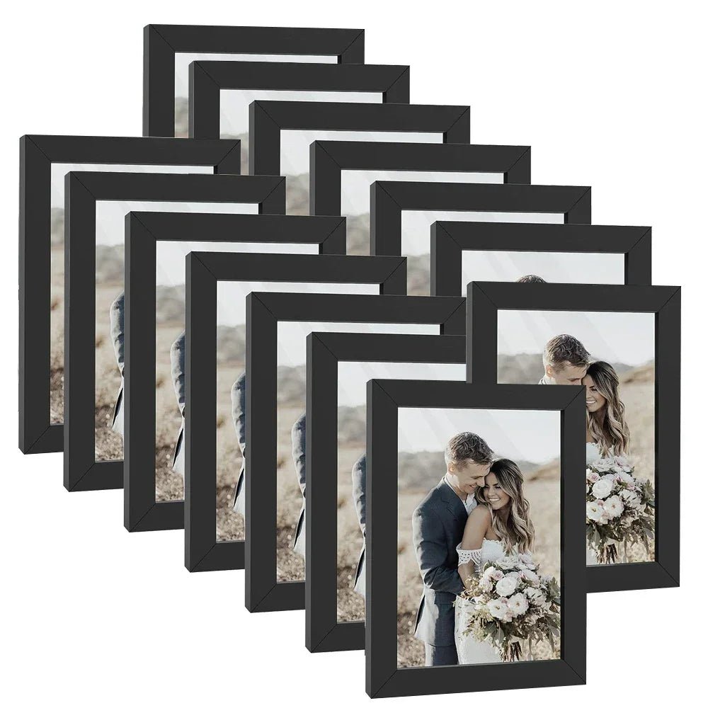 14er - Set Holz - Bilderrahmen: 10,2 x 15,2 cm Tisch - & Wanddisplay für Fotos & Gemälde - ApolettaApoletta