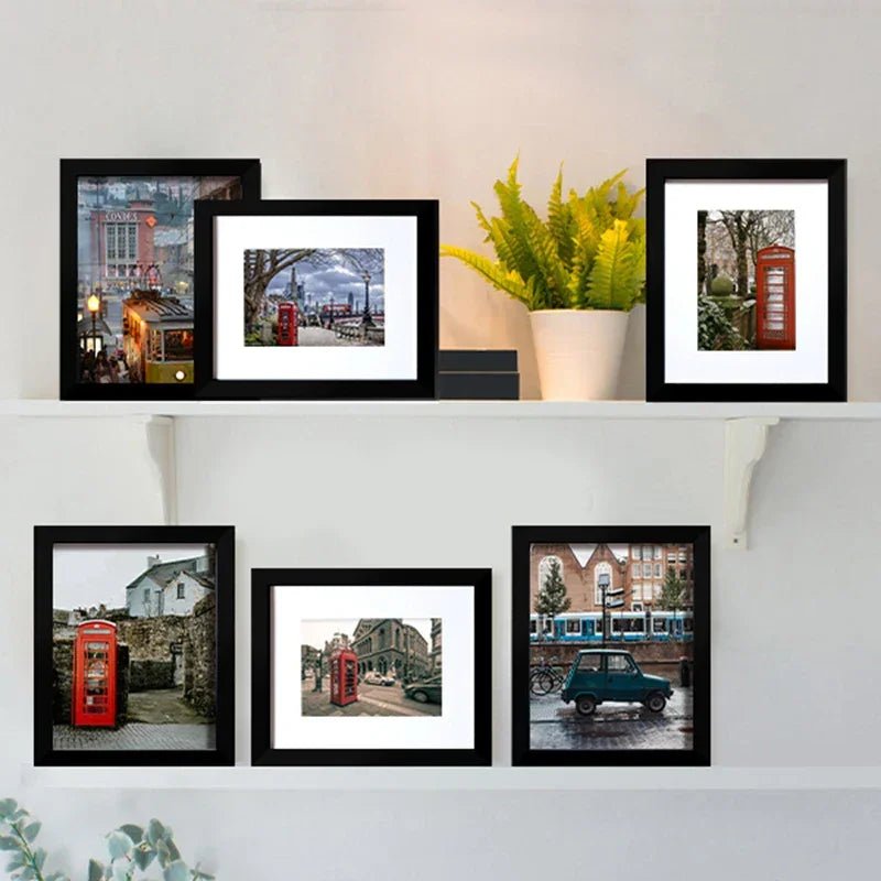 14er - Set Holz - Bilderrahmen: 10,2 x 15,2 cm Tisch - & Wanddisplay für Fotos & Gemälde - ApolettaApoletta
