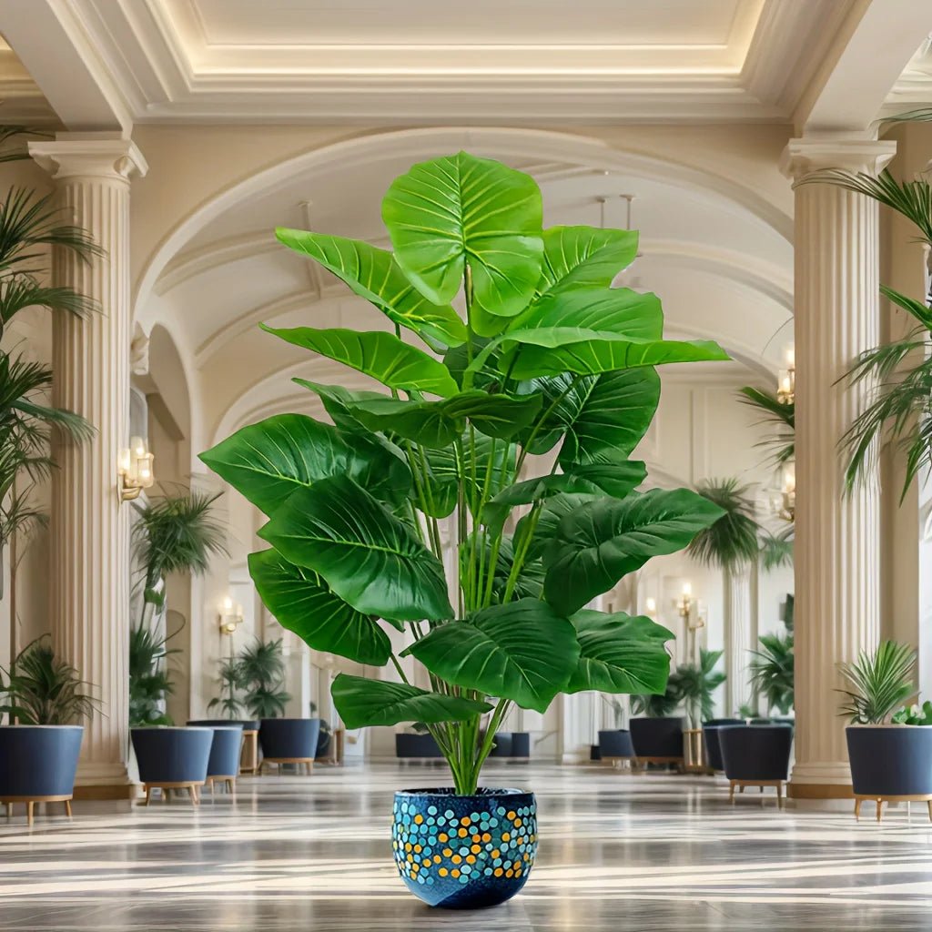 Lebensechte künstliche Palme: 100 cm, 18 Blätter für Zuhause - ApolettaApoletta
