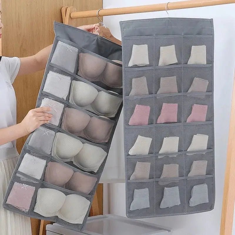 Doppelseitiger Unterwäsche - Organizer: Faltbare Hänge - Aufbewahrung für Socken und Kleiderschrank - ApolettaApoletta