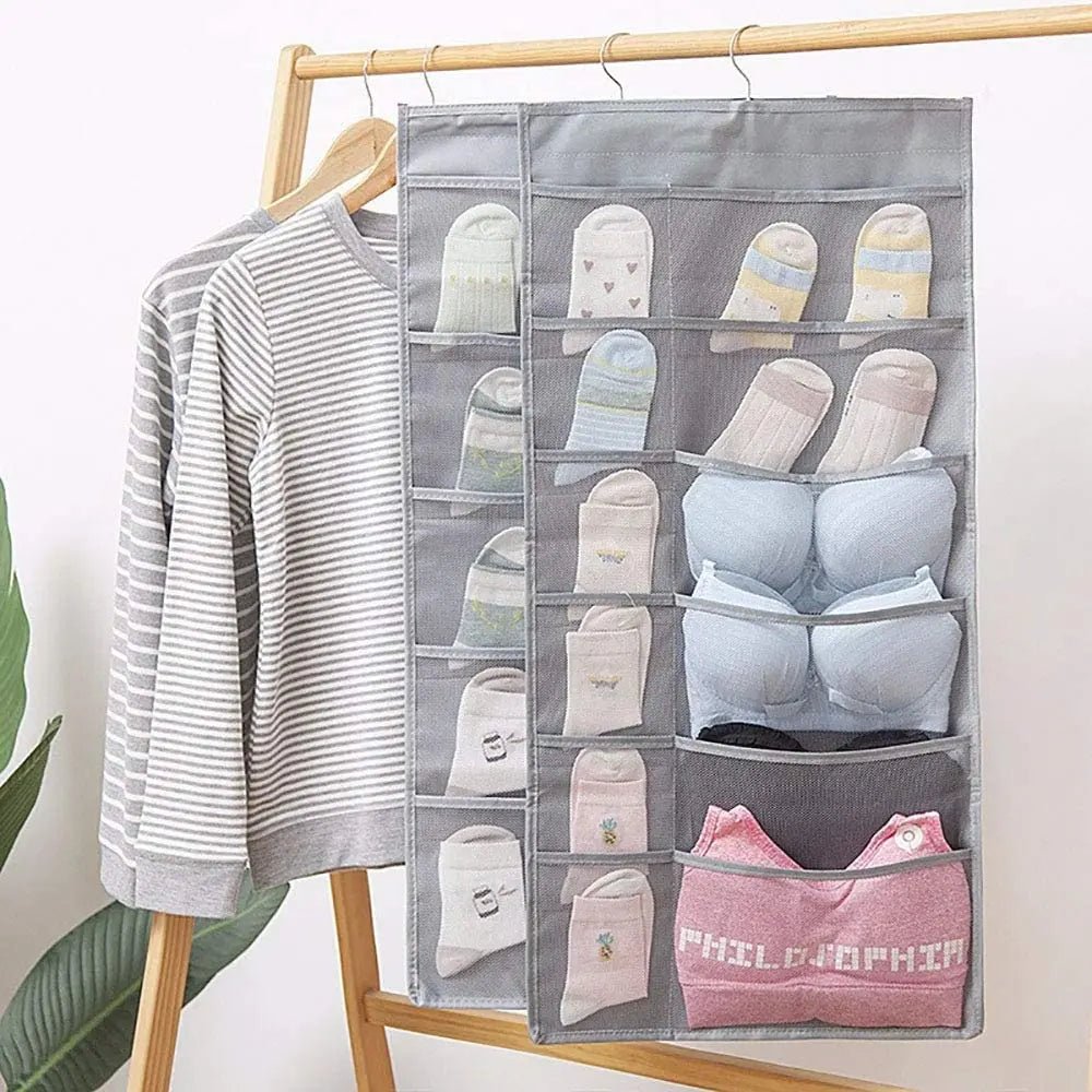 Doppelseitiger Unterwäsche - Organizer: Faltbare Hänge - Aufbewahrung für Socken und Kleiderschrank - ApolettaApoletta