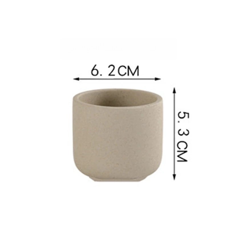 Handgefertigte Teetasse: Japanisches Design aus reinem, grobem Tonmaterial - ApolettaApoletta