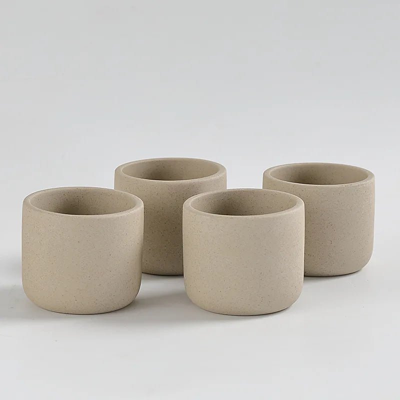 Handgefertigte Teetasse: Japanisches Design aus reinem, grobem Tonmaterial - ApolettaApoletta