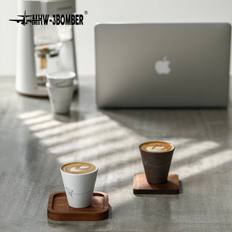 Keramik - Espressotassen - Set (120 ml): Zarte Weinbecher für Heim - Baristas - ApolettaApoletta