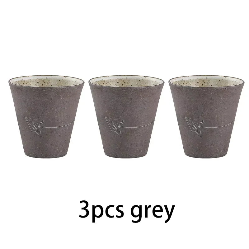 Keramik - Espressotassen - Set (120 ml): Zarte Weinbecher für Heim - Baristas - ApolettaApoletta