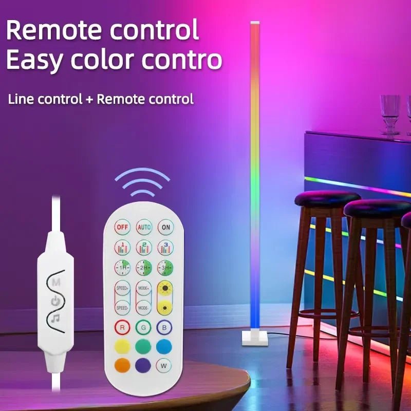 RGB Stehlampe: Skandinavische Eck - Stehlampe mit Farbwechsel & weicher Dimmung - ApolettaApoletta