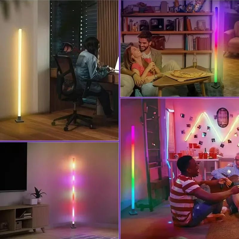 RGB Stehlampe: Skandinavische Eck - Stehlampe mit Farbwechsel & weicher Dimmung - ApolettaApoletta