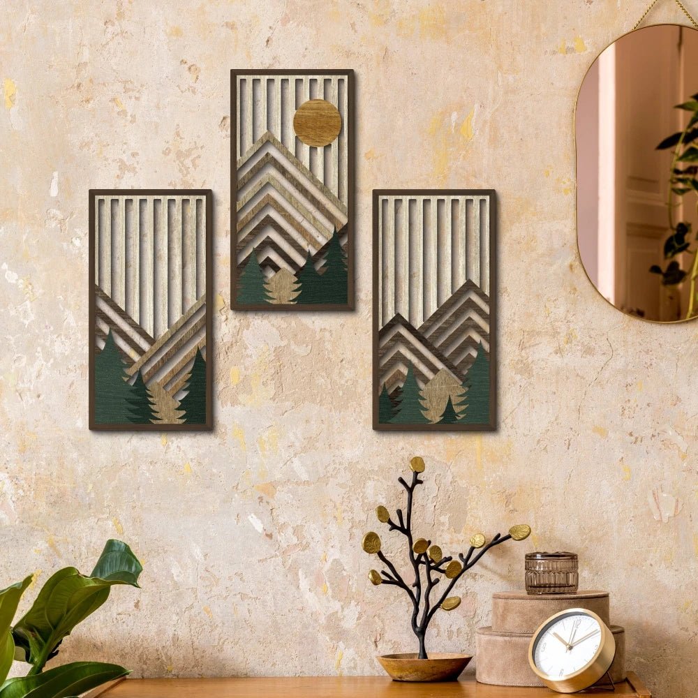 3er Set Retro - Wanddeko aus Holz - ApolettaApoletta