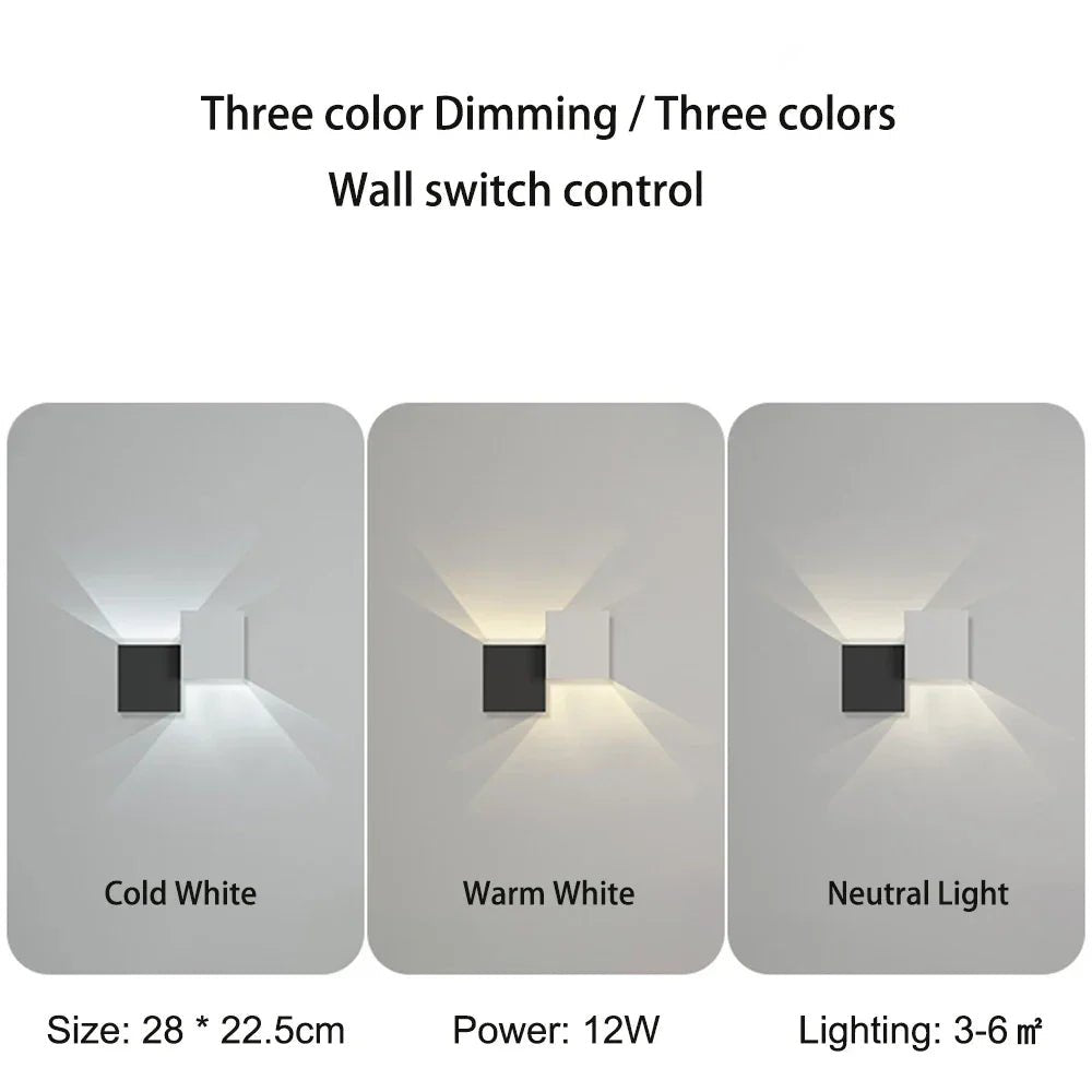 Nordische LED - Wandleuchte: Einfach, modern & ideal für Wohnzimmer und Schlafzimmer - ApolettaApoletta