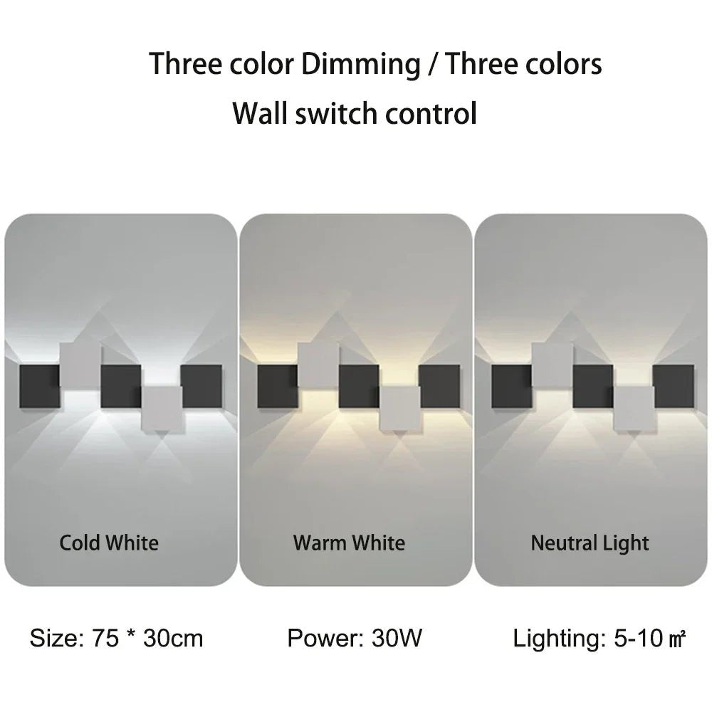 Nordische LED - Wandleuchte: Einfach, modern & ideal für Wohnzimmer und Schlafzimmer - ApolettaApoletta