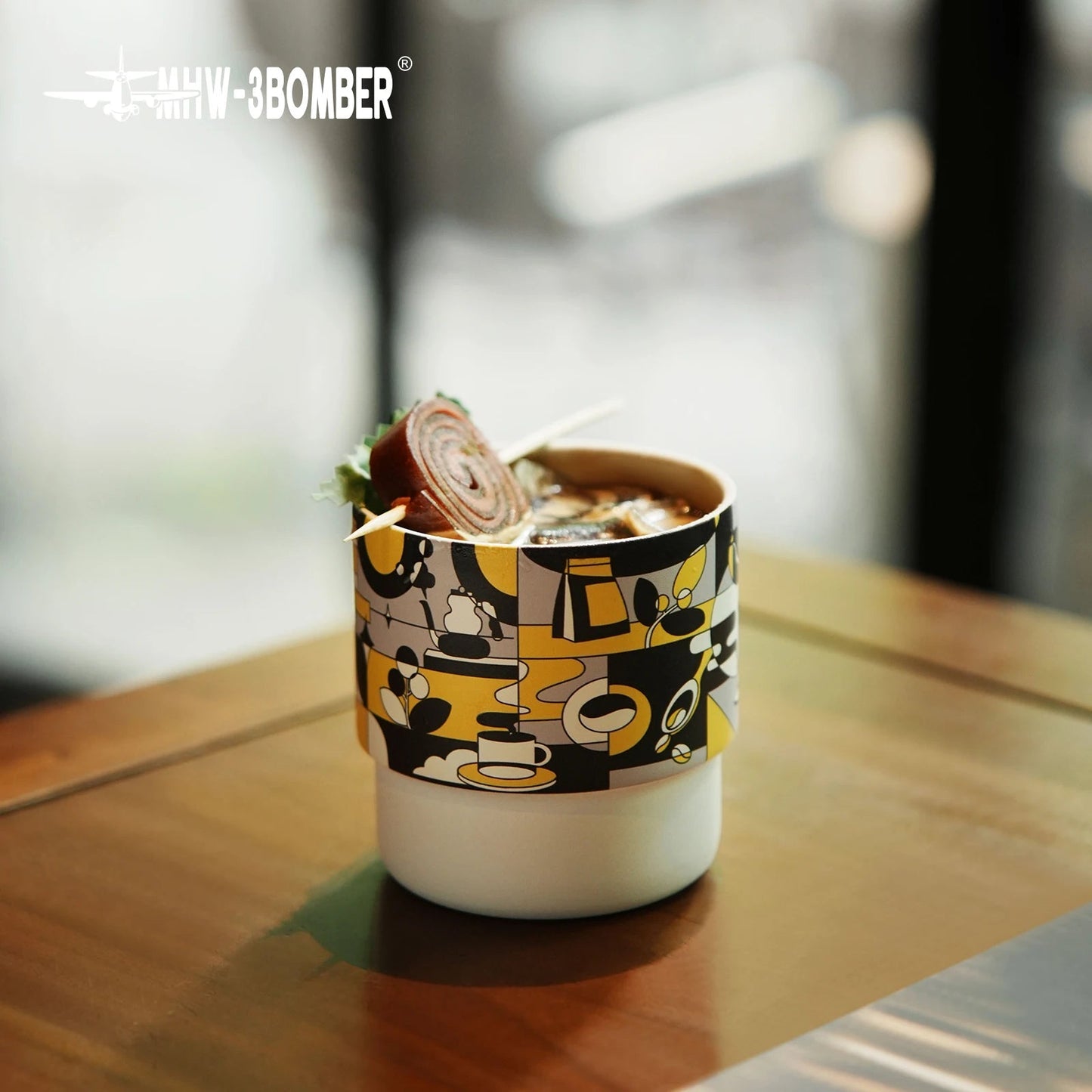 Stapelbare Kaffeetassen (220 ml): Keramik - Set mit Texturmustern für Latte & Cappuccino - ApolettaApoletta