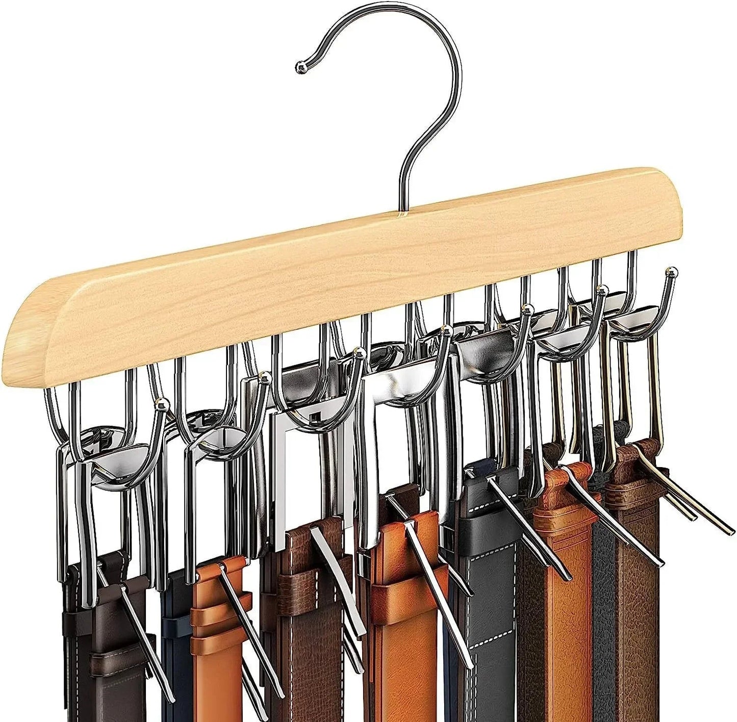 Holz Gürtel - Rack: Vielseitiger Schal - Organizer & Kleiderbügel für Kleiderschränke - ApolettaApoletta