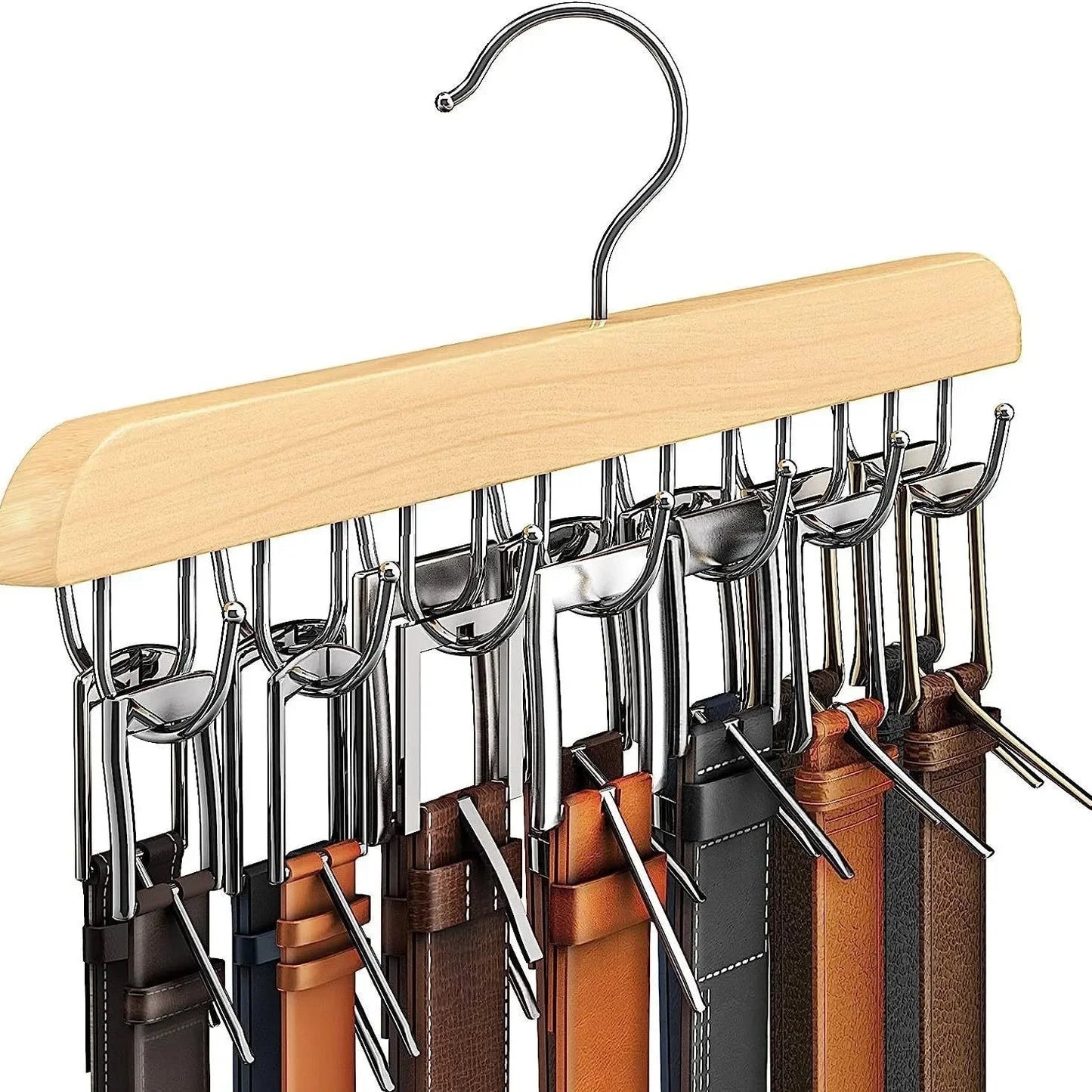 Holz Gürtel - Rack: Vielseitiger Schal - Organizer & Kleiderbügel für Kleiderschränke - ApolettaApoletta