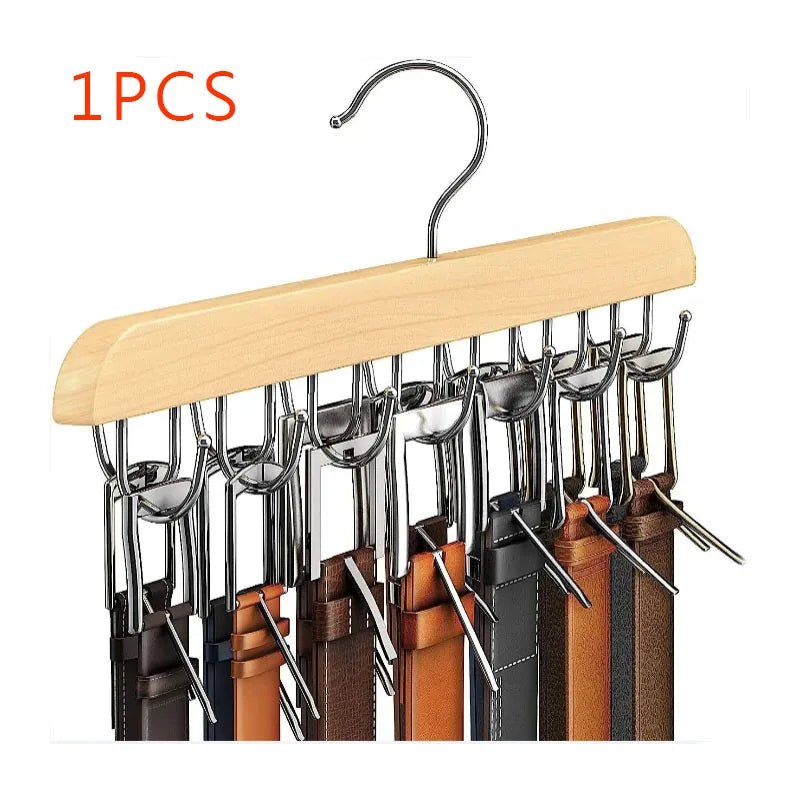 Holz Gürtel - Rack: Vielseitiger Schal - Organizer & Kleiderbügel für Kleiderschränke - ApolettaApoletta