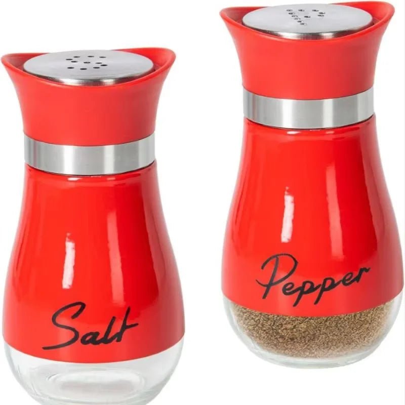Gewürz - Shaker aus Glas: 2er - Set für Salz, Pfeffer & Grillgewürze - ApolettaApoletta