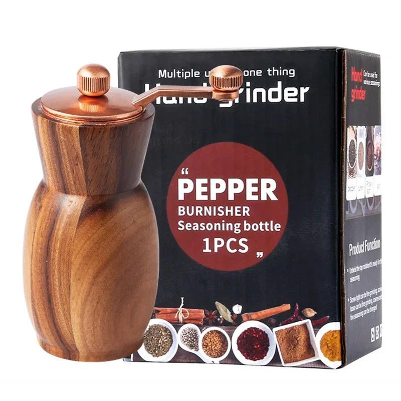 Holz - Pfeffermühlen - Set mit Handkurbel - ApolettaApoletta