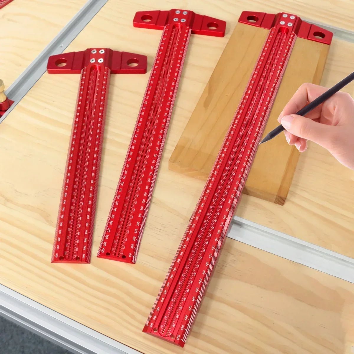 Präzisions - T - Lineal aus Aluminiumlegierung: Markierungswerkzeug für Holzbearbeitung - ApolettaApoletta