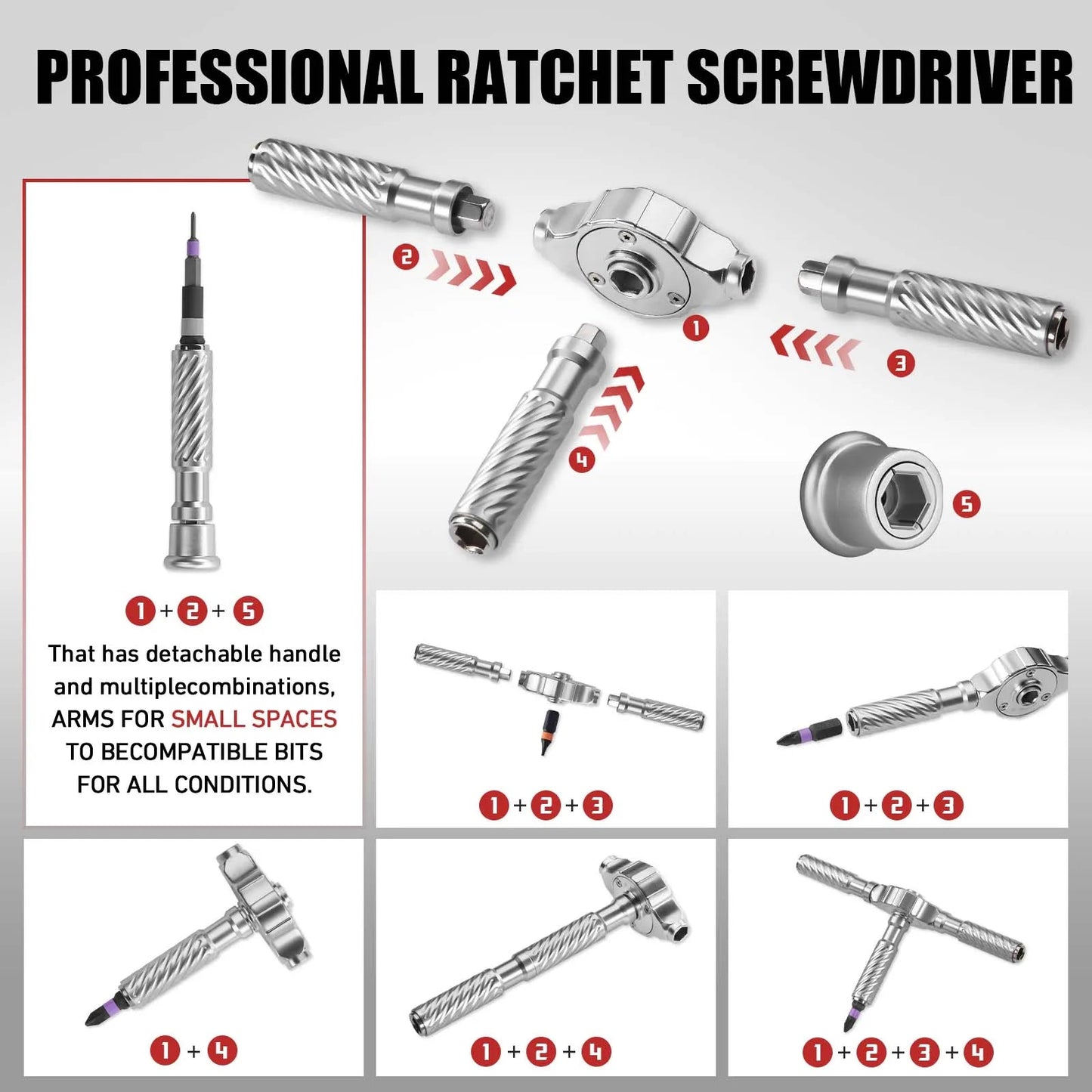 66 - in - 1 Ratschen - Schraubendreher - Set: Magnetische Bits & Mini - Werkzeug für PC & Haushalt - ApolettaApoletta